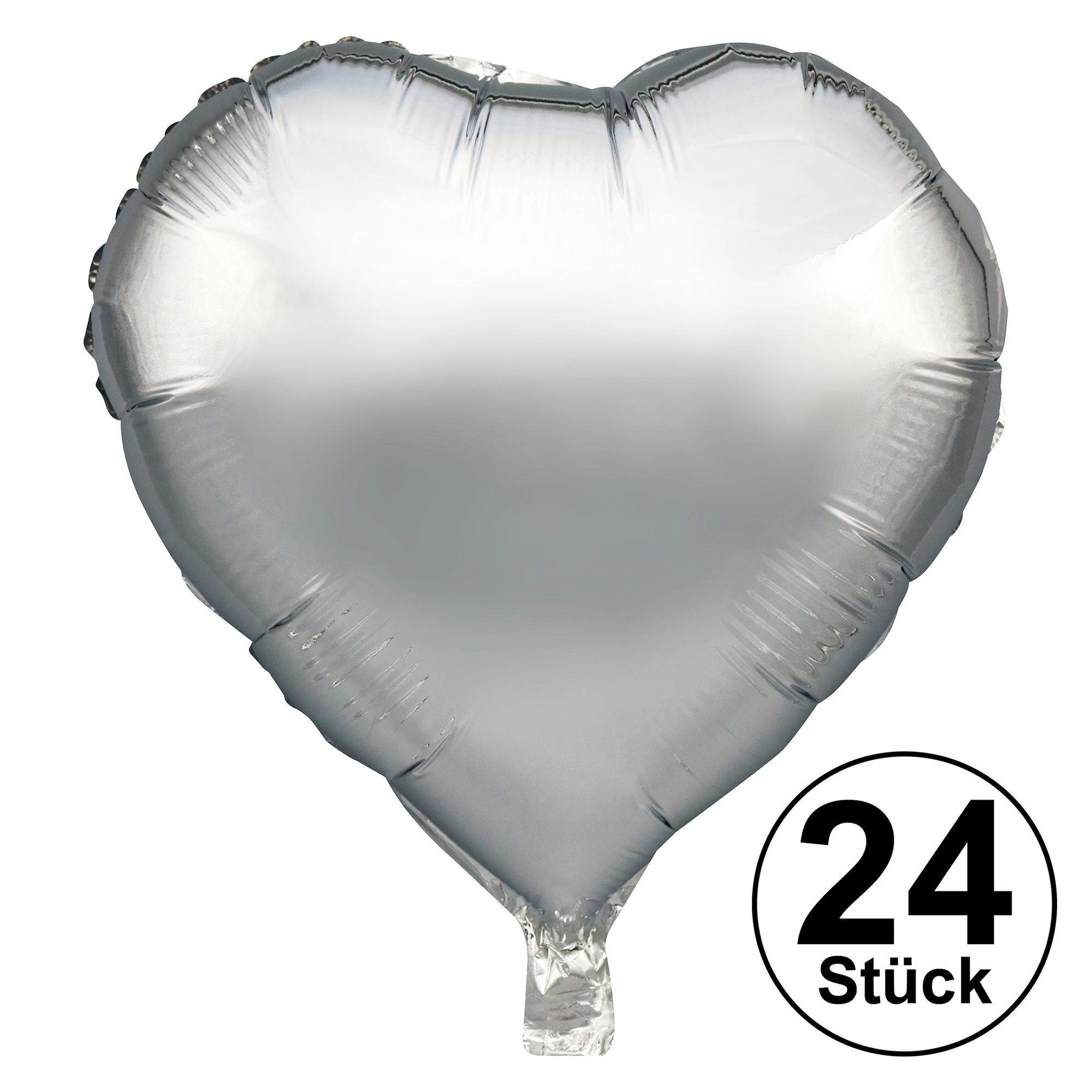 Herzen Silber Valentinstag Folienballons Verlobung NEU Kein Helium Ballon 